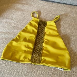 Medium mesh acacia high neck bikini top